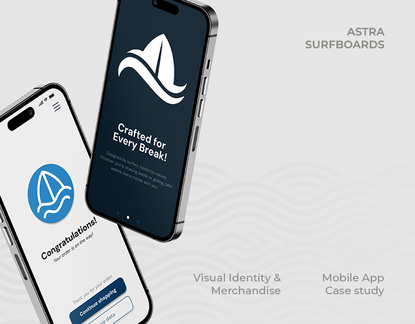 Visual Identity Mobile App for Astra Surfboard