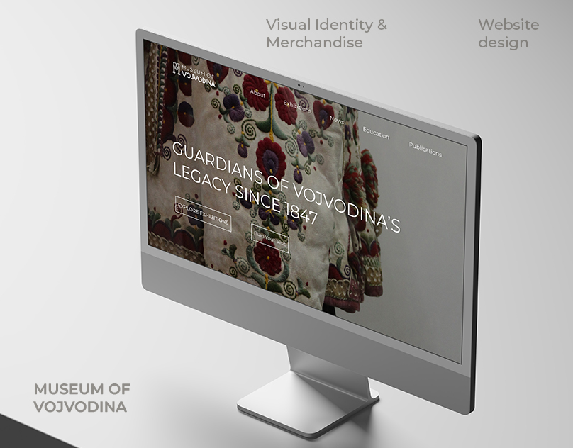 Visual Identity Stationery Website UI for Museum