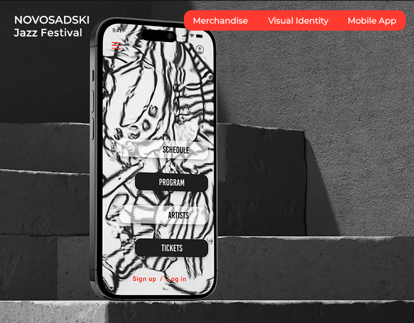 Mobile App Visual Identity for Novosadski Jazz Festival